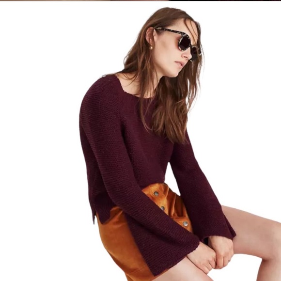 Alpaca blend bell sleeve sweater - Picture 2 of 5